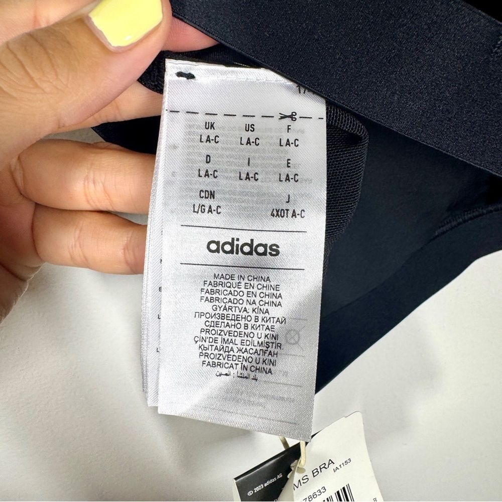 Adidas Women's Size Large NWT Black Powerreact Techfit Medium Support Sports Bra - Picture 5 of 10